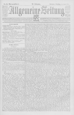 Allgemeine Zeitung Dienstag 16. Januar 1894