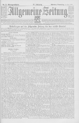 Allgemeine Zeitung Donnerstag 15. März 1894