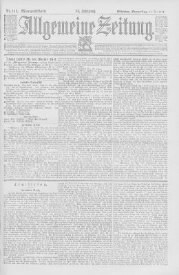 Allgemeine Zeitung Donnerstag 31. Mai 1894