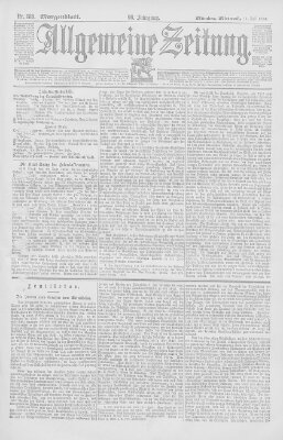 Allgemeine Zeitung Mittwoch 11. Juli 1894