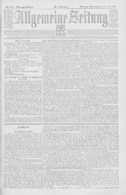 Allgemeine Zeitung Donnerstag 6. September 1894