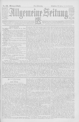 Allgemeine Zeitung Dienstag 18. September 1894