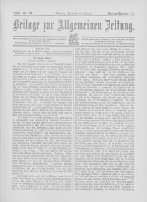 Allgemeine Zeitung Mittwoch 18. Januar 1893