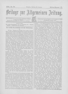 Allgemeine Zeitung Freitag 20. Januar 1893