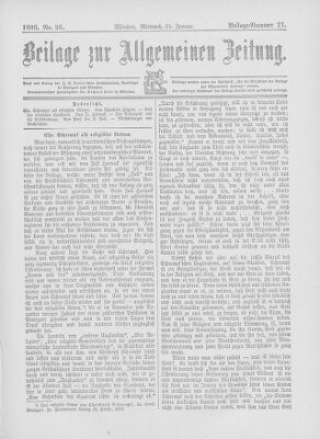 Allgemeine Zeitung Mittwoch 25. Januar 1893