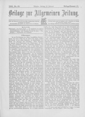Allgemeine Zeitung Freitag 17. Februar 1893