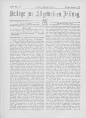 Allgemeine Zeitung Mittwoch 8. März 1893