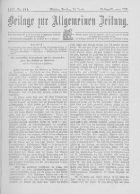 Allgemeine Zeitung Dienstag 10. Oktober 1893