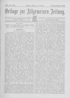 Allgemeine Zeitung Montag 16. Oktober 1893