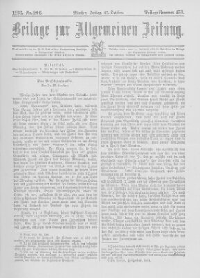 Allgemeine Zeitung Freitag 27. Oktober 1893