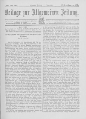 Allgemeine Zeitung Freitag 17. November 1893