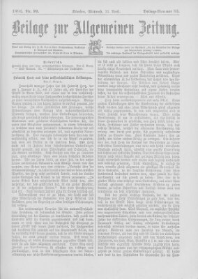Allgemeine Zeitung Mittwoch 11. April 1894