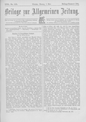 Allgemeine Zeitung Montag 7. Mai 1894