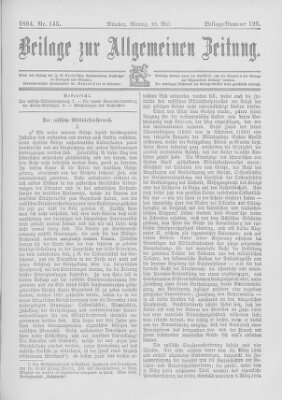 Allgemeine Zeitung Montag 28. Mai 1894