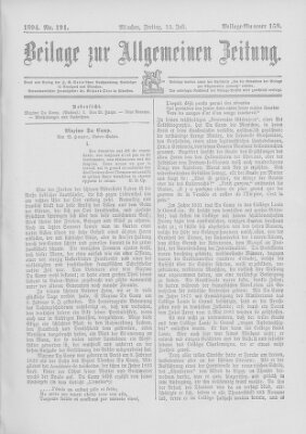 Allgemeine Zeitung Freitag 13. Juli 1894