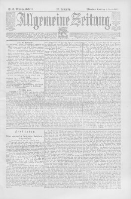 Allgemeine Zeitung Dienstag 8. Januar 1895