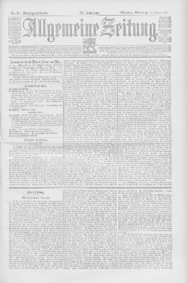 Allgemeine Zeitung Mittwoch 23. Januar 1895