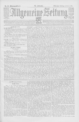 Allgemeine Zeitung Freitag 1. Februar 1895