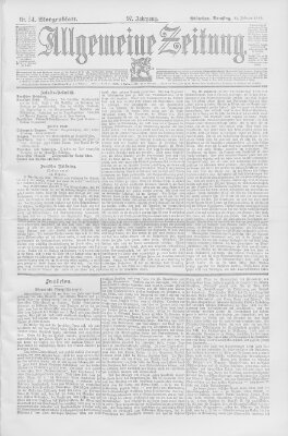 Allgemeine Zeitung Samstag 23. Februar 1895