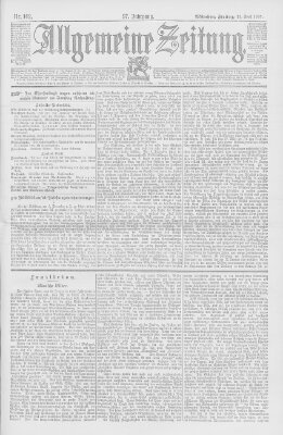 Allgemeine Zeitung Freitag 12. April 1895