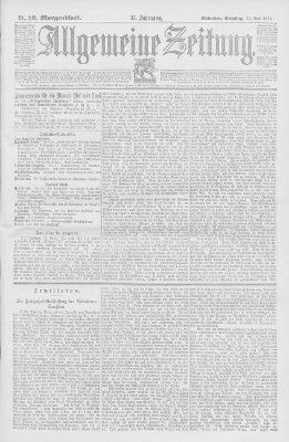 Allgemeine Zeitung Samstag 20. April 1895
