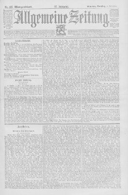 Allgemeine Zeitung Samstag 4. Mai 1895