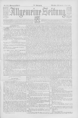 Allgemeine Zeitung Mittwoch 7. August 1895