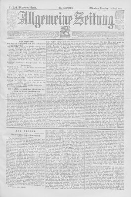 Allgemeine Zeitung Samstag 10. August 1895
