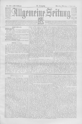 Allgemeine Zeitung Montag 12. August 1895