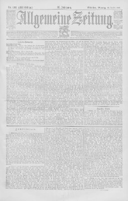 Allgemeine Zeitung Montag 21. Oktober 1895