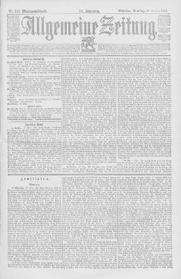 Allgemeine Zeitung Samstag 16. November 1895
