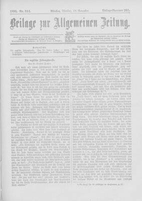 Allgemeine Zeitung Dienstag 12. November 1895