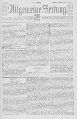 Allgemeine Zeitung Sonntag 8. März 1896