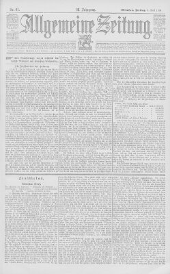 Allgemeine Zeitung Freitag 3. April 1896