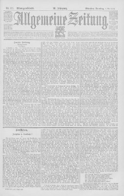 Allgemeine Zeitung Samstag 2. Mai 1896