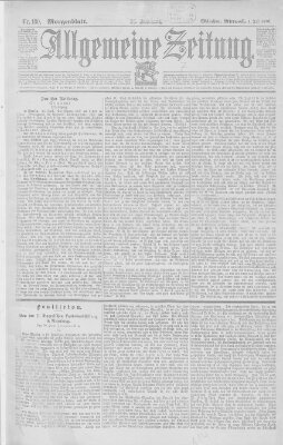 Allgemeine Zeitung Mittwoch 1. Juli 1896
