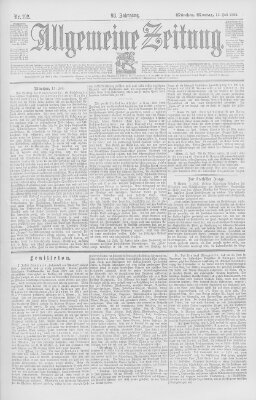Allgemeine Zeitung Montag 13. Juli 1896