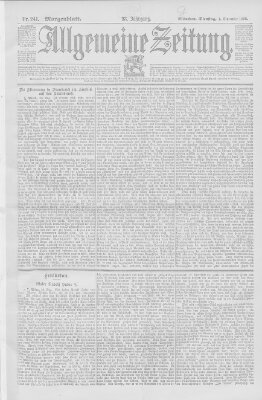 Allgemeine Zeitung Dienstag 1. September 1896