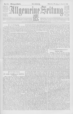 Allgemeine Zeitung Dienstag 15. September 1896