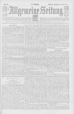 Allgemeine Zeitung Sonntag 25. Oktober 1896