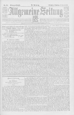 Allgemeine Zeitung Dienstag 27. Oktober 1896