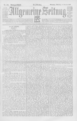 Allgemeine Zeitung Dienstag 17. November 1896