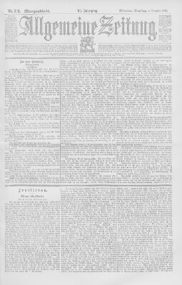 Allgemeine Zeitung Samstag 5. Dezember 1896