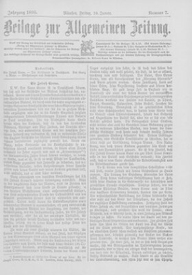 Allgemeine Zeitung Freitag 10. Januar 1896