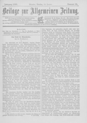 Allgemeine Zeitung Dienstag 14. Januar 1896