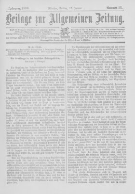 Allgemeine Zeitung Freitag 17. Januar 1896