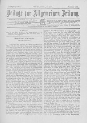 Allgemeine Zeitung Freitag 12. Juni 1896