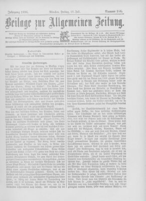 Allgemeine Zeitung Freitag 17. Juli 1896