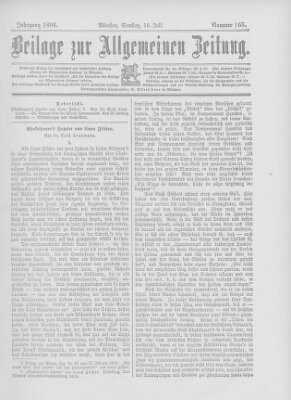 Allgemeine Zeitung Samstag 18. Juli 1896