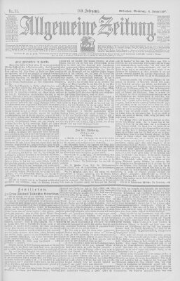 Allgemeine Zeitung Sonntag 31. Januar 1897